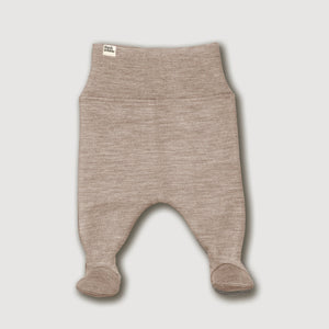 Wool Fleece Footed Pants - Sand