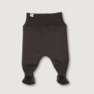 Wool Fleece Footed Pants - Storm