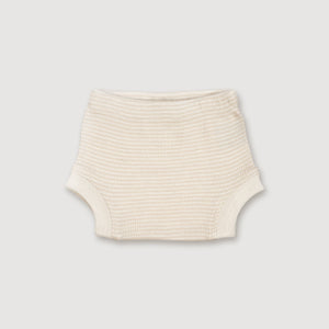 Wool Rib Bloomers - Oatmeal Stripe