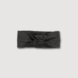 Wool Rib Knotted Headband - Storm Stripe
