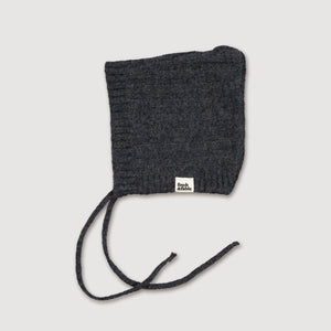 Wool Knitted Bonnet - Storm