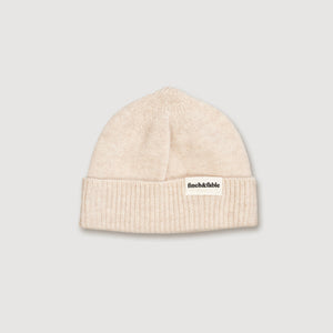 Wool Knitted Fisherman's Beanie - Milk