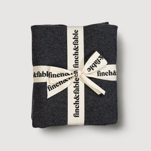 Wool Knitted Blanket - Storm